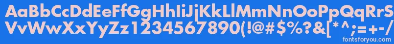 FuturastdBold Font – Pink Fonts on Blue Background