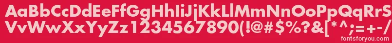 FuturastdBold Font – Pink Fonts on Red Background
