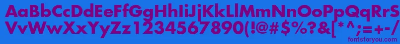 FuturastdBold Font – Purple Fonts on Blue Background