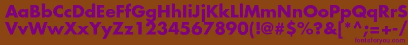 FuturastdBold Font – Purple Fonts on Brown Background