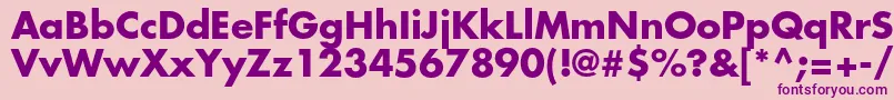 FuturastdBold Font – Purple Fonts on Pink Background
