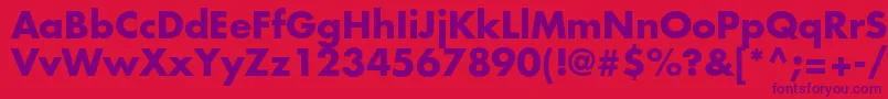 Шрифт FuturastdBold – фиолетовые шрифты на красном фоне
