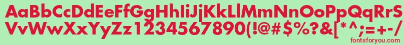 Шрифт FuturastdBold – красные шрифты на зелёном фоне