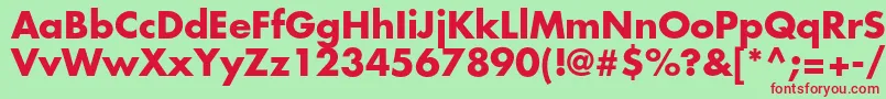 FuturastdBold Font – Red Fonts on Green Background