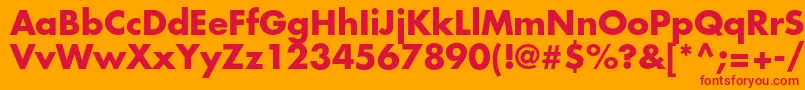 FuturastdBold Font – Red Fonts on Orange Background