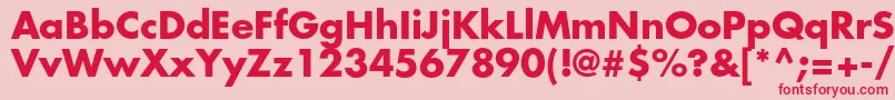 FuturastdBold-Schriftart – Rote Schriften auf rosa Hintergrund