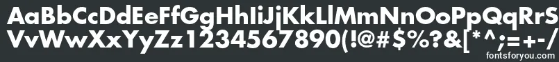 FuturastdBold Font – White Fonts on Black Background