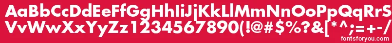 Шрифт FuturastdBold – белые шрифты на красном фоне