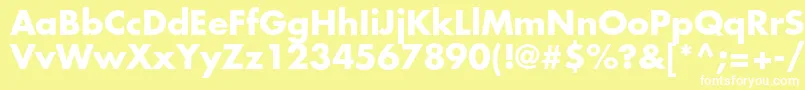 Шрифт FuturastdBold – белые шрифты на жёлтом фоне