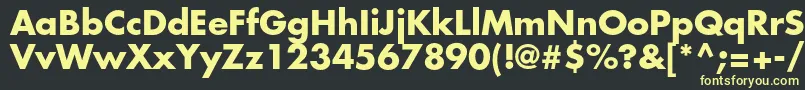 Шрифт FuturastdBold – жёлтые шрифты на чёрном фоне