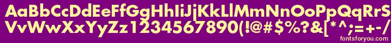 FuturastdBold Font – Yellow Fonts on Purple Background