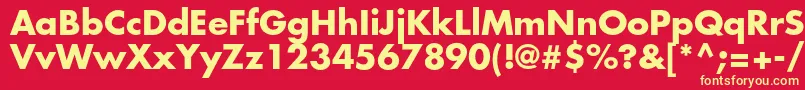 FuturastdBold Font – Yellow Fonts on Red Background