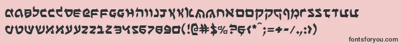 Benzion Font – Black Fonts on Pink Background