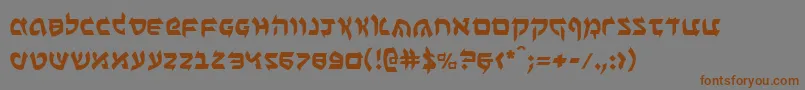 Benzion Font – Brown Fonts on Gray Background
