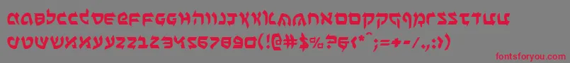 Benzion Font – Red Fonts on Gray Background