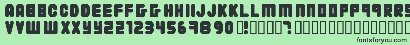 22203 Font – Black Fonts on Green Background