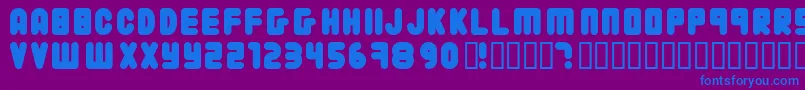 22203 Font – Blue Fonts on Purple Background