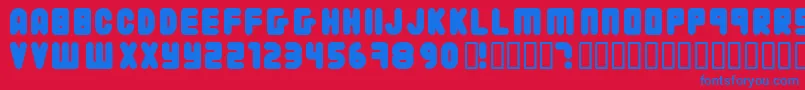 Czcionka 22203 – niebieskie czcionki na czerwonym tle