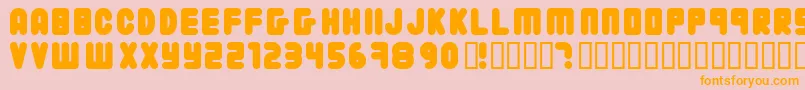 22203 Font – Orange Fonts on Pink Background