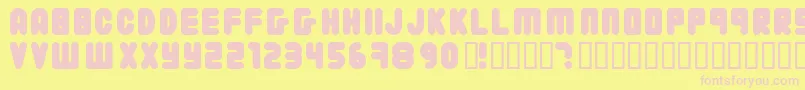 22203-Schriftart – Rosa Schriften auf gelbem Hintergrund