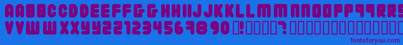 22203 Font – Purple Fonts on Blue Background