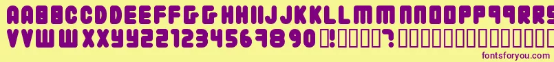 22203 Font – Purple Fonts on Yellow Background