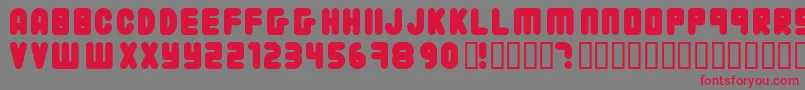 Czcionka 22203 – czerwone czcionki na szarym tle