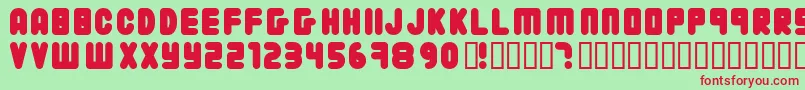 22203 Font – Red Fonts on Green Background