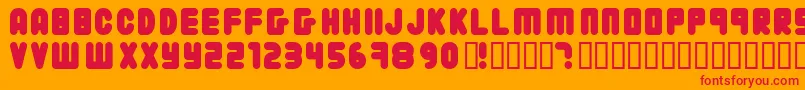 22203 Font – Red Fonts on Orange Background