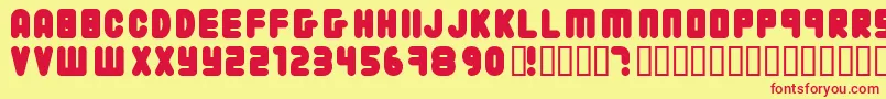 22203 Font – Red Fonts on Yellow Background