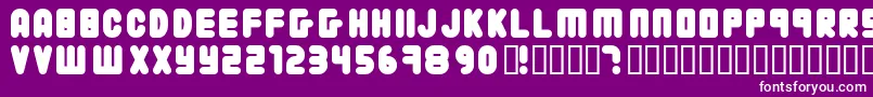 22203 Font – White Fonts on Purple Background