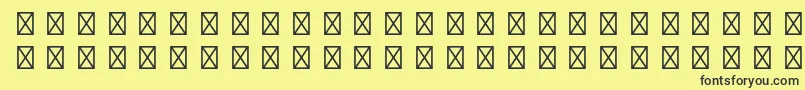 GamepiltstdEnglishcards Font – Black Fonts on Yellow Background