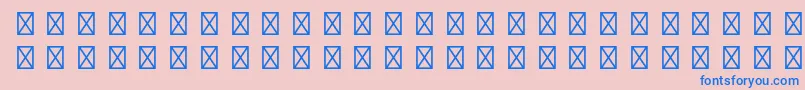 GamepiltstdEnglishcards Font – Blue Fonts on Pink Background
