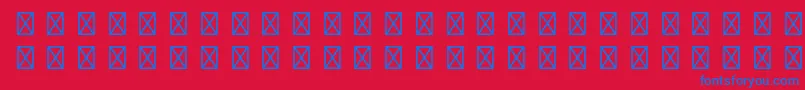 フォントGamepiltstdEnglishcards – 赤い背景に青い文字