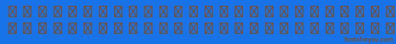 GamepiltstdEnglishcards Font – Brown Fonts on Blue Background