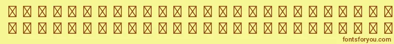 GamepiltstdEnglishcards-fontti – ruskeat fontit keltaisella taustalla