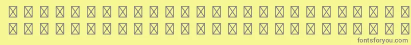 GamepiltstdEnglishcards-Schriftart – Graue Schriften auf gelbem Hintergrund