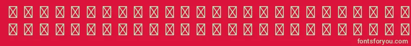 GamepiltstdEnglishcards Font – Green Fonts on Red Background