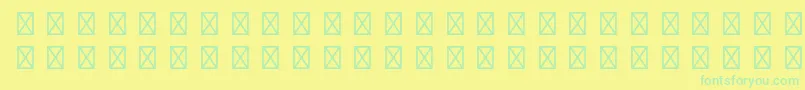 Шрифт GamepiltstdEnglishcards – зелёные шрифты на жёлтом фоне