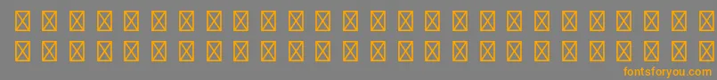 Czcionka GamepiltstdEnglishcards – pomarańczowe czcionki na szarym tle