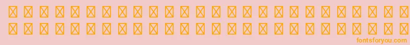 Czcionka GamepiltstdEnglishcards – pomarańczowe czcionki na różowym tle