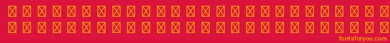 GamepiltstdEnglishcards Font – Orange Fonts on Red Background