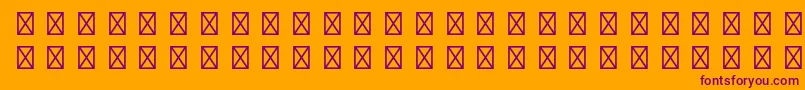 フォントGamepiltstdEnglishcards – オレンジの背景に紫のフォント