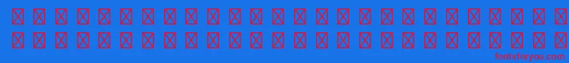 Fonte GamepiltstdEnglishcards – fontes vermelhas em um fundo azul