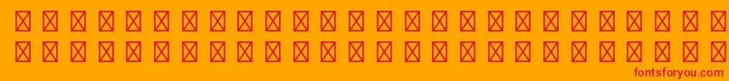 GamepiltstdEnglishcards Font – Red Fonts on Orange Background