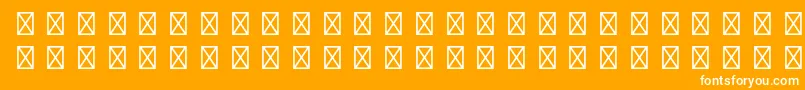 GamepiltstdEnglishcards-Schriftart – Weiße Schriften auf orangefarbenem Hintergrund