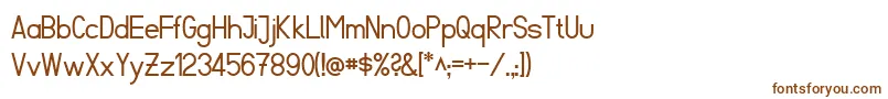 Шрифт FibelSued – коричневые шрифты на белом фоне