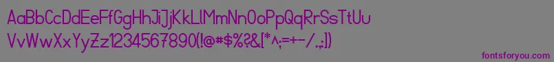 FibelSued-fontti – violetit fontit harmaalla taustalla