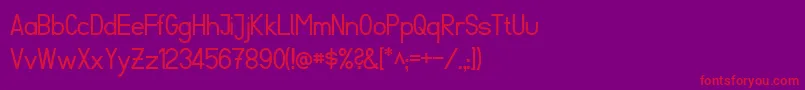 FibelSued Font – Red Fonts on Purple Background