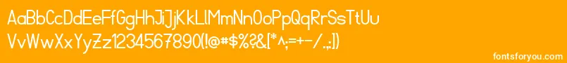 フォントFibelSued – オレンジの背景に白い文字